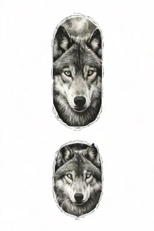 wolf tattoo design idea