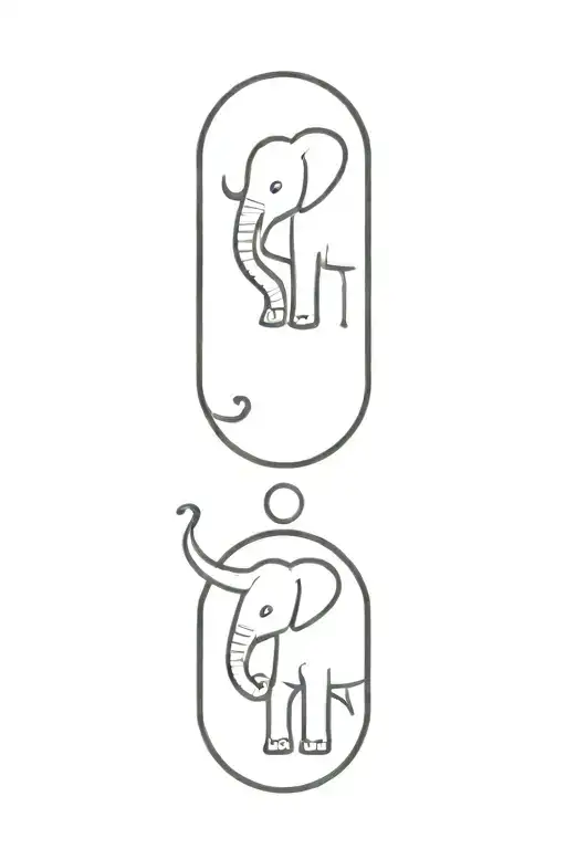 elephant tattoo design idea