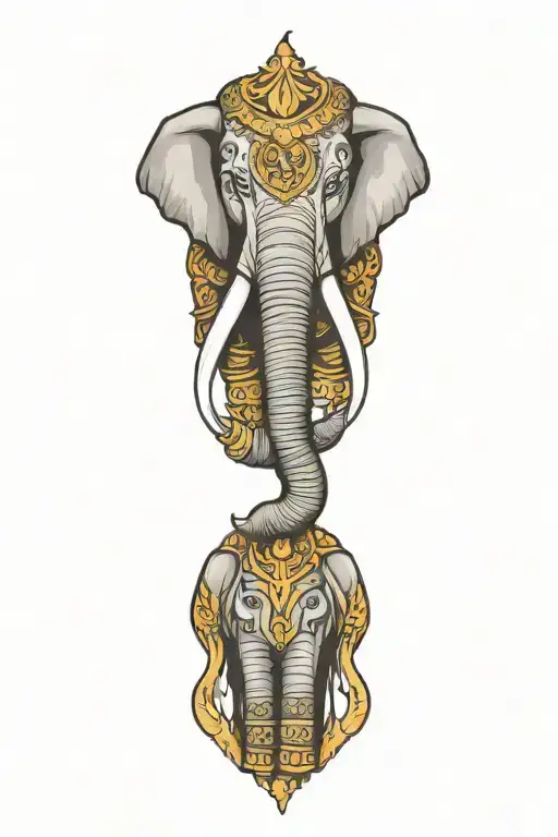 elephant tattoo design idea