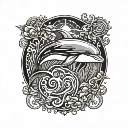 dolphin tattoo design idea