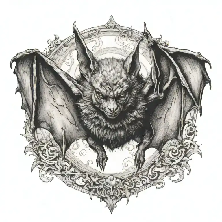 bat tattoo design idea