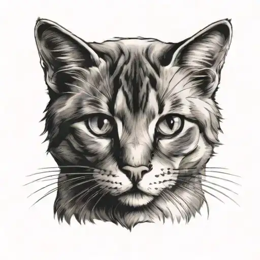 cat tattoo design idea