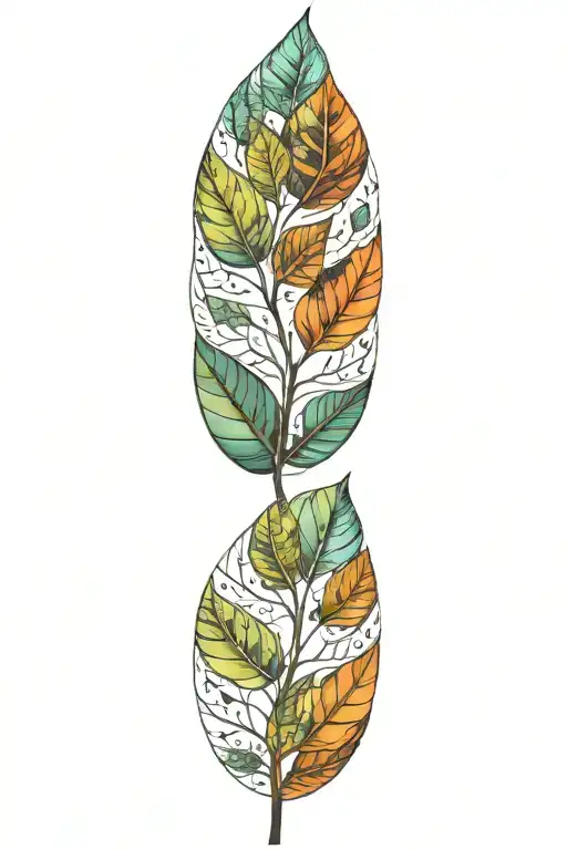 leaf tattoo design idea