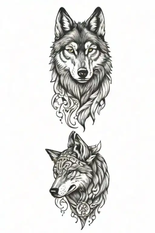 wolf tattoo design idea