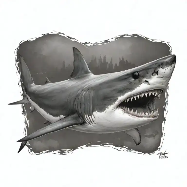 shark tattoo design idea
