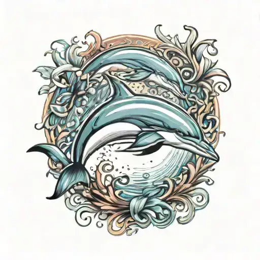 dolphin tattoo design idea