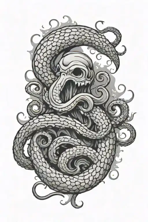 kraken tattoo design idea