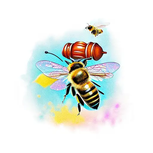 Honey Bee tattoo design idea