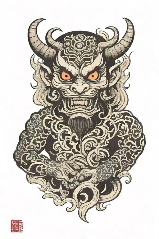 demon tattoo design idea