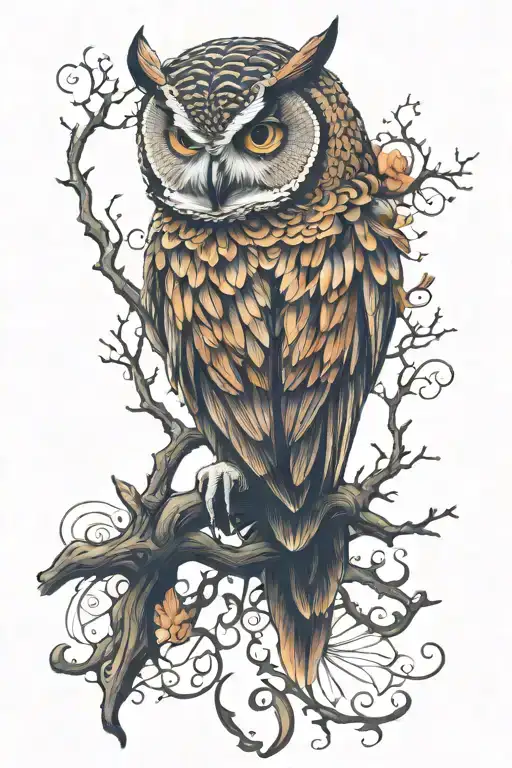 owl tattoo design idea