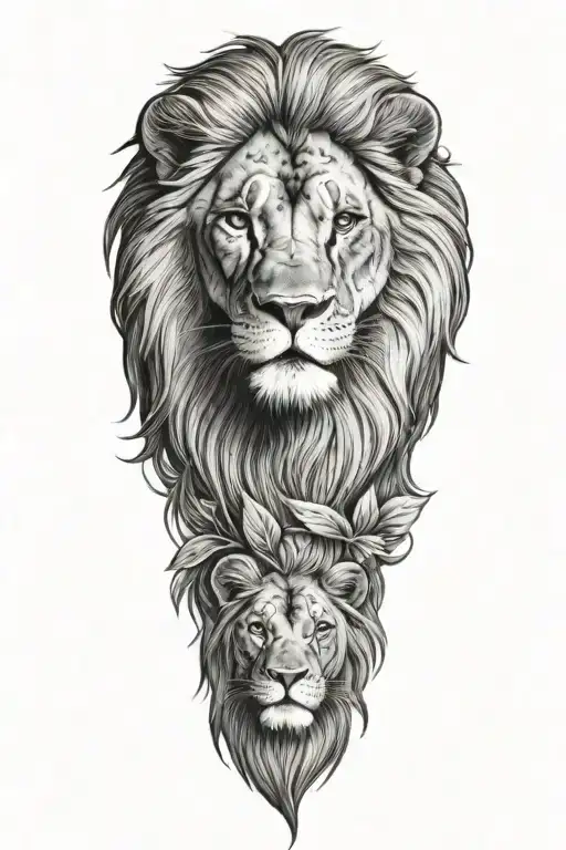 lion tattoo design idea