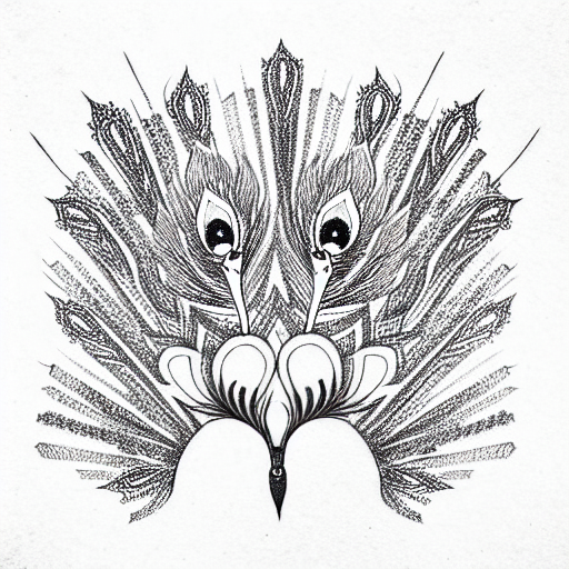 Peacock tattoo design idea