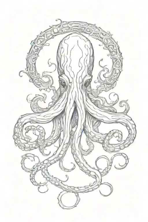 kraken tattoo design idea