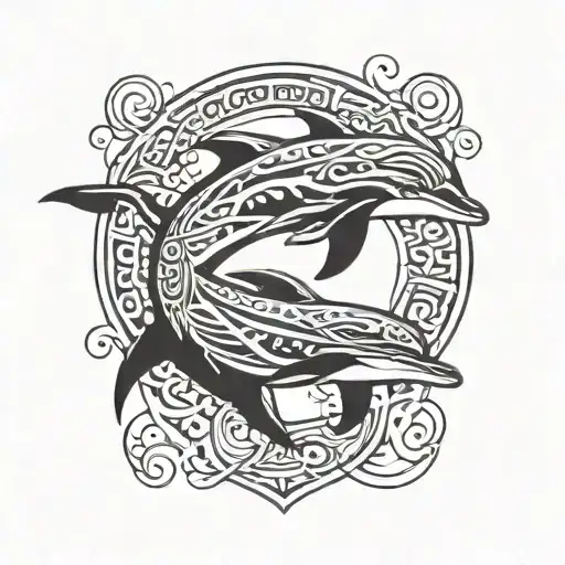 dolphin tattoo design idea