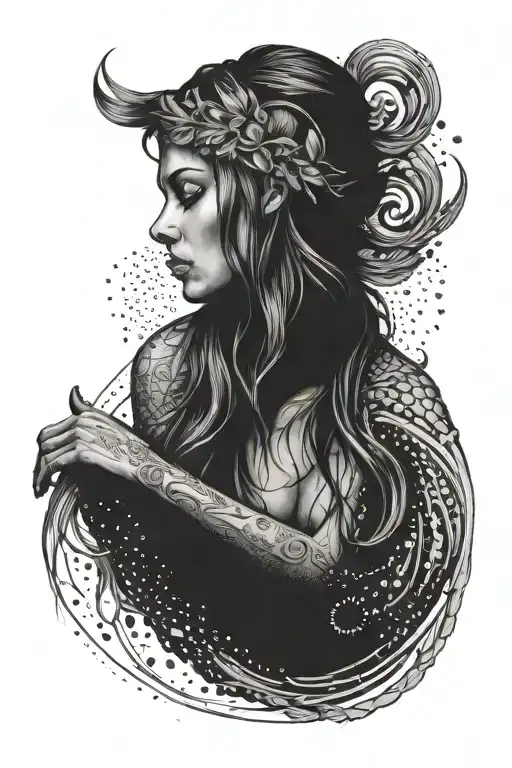 virgo tattoo design idea