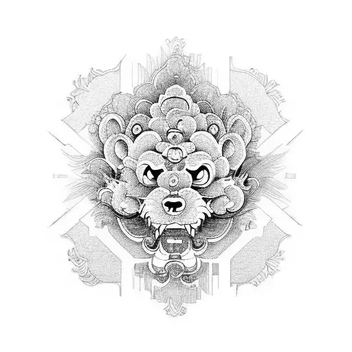 Foo Dog tattoo design idea