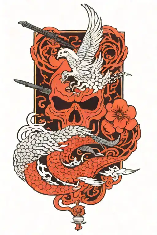 gun tattoo design idea