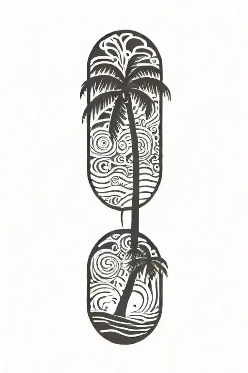 palm-tree tattoo design idea
