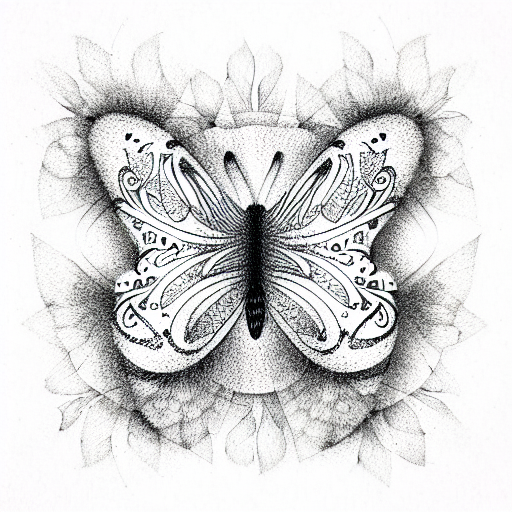 Butterfly tattoo design idea