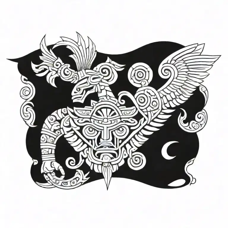 aztec tattoo design idea