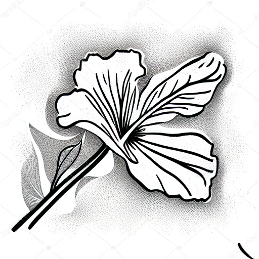 Hibiscus tattoo design idea