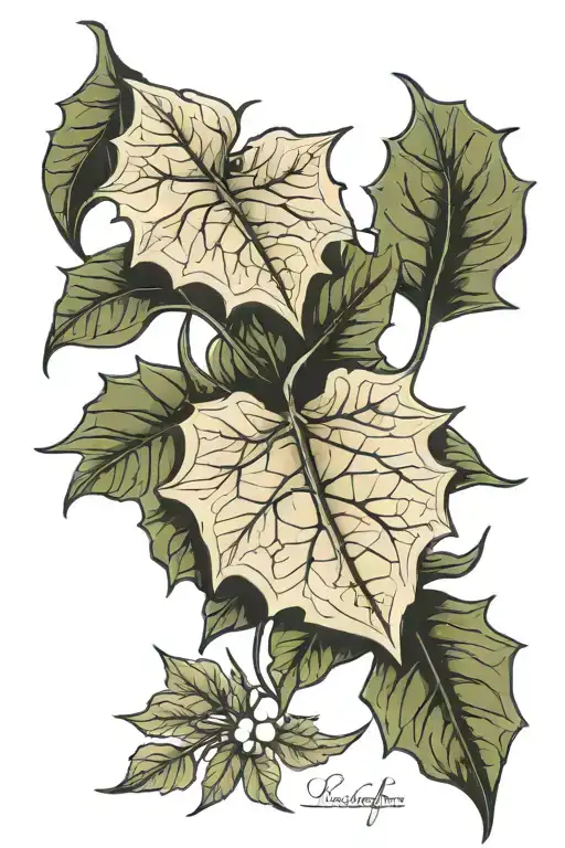 leaf tattoo design idea