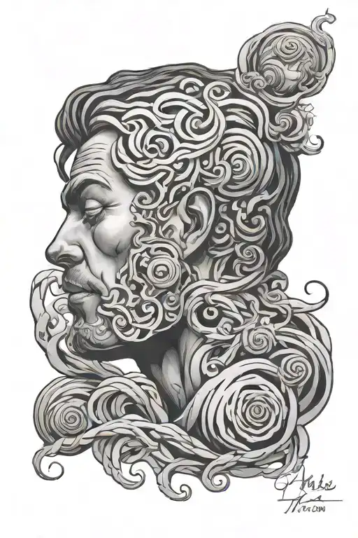 Overthinking Man tattoo design idea