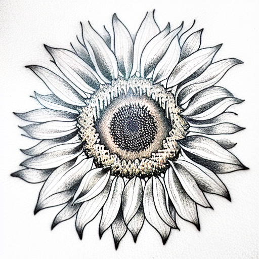 Realism Sunflower Tattoo Idea  BlackInk