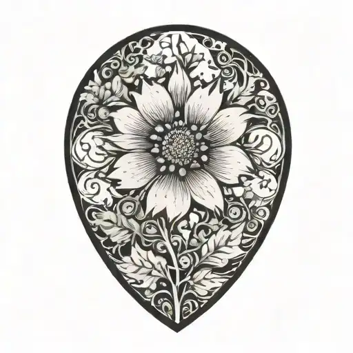 wildflower tattoo design idea