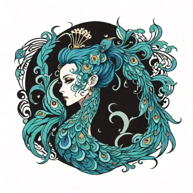 peacock tattoo design idea