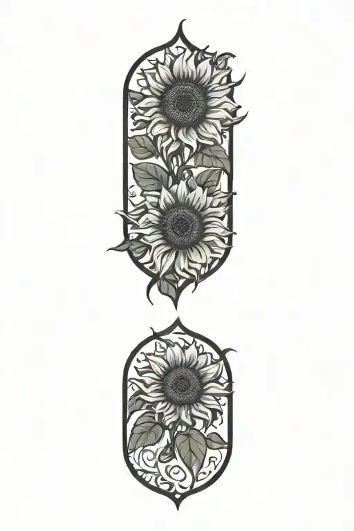sunflower tattoo design idea