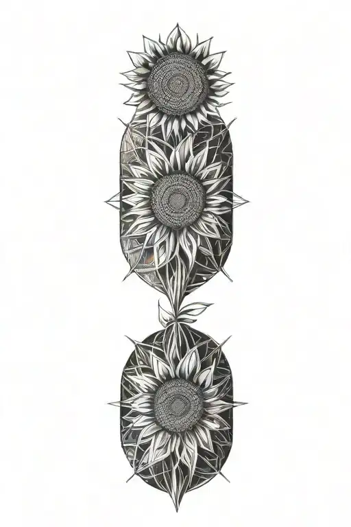 sunflower tattoo design idea
