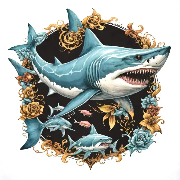 shark tattoo design idea