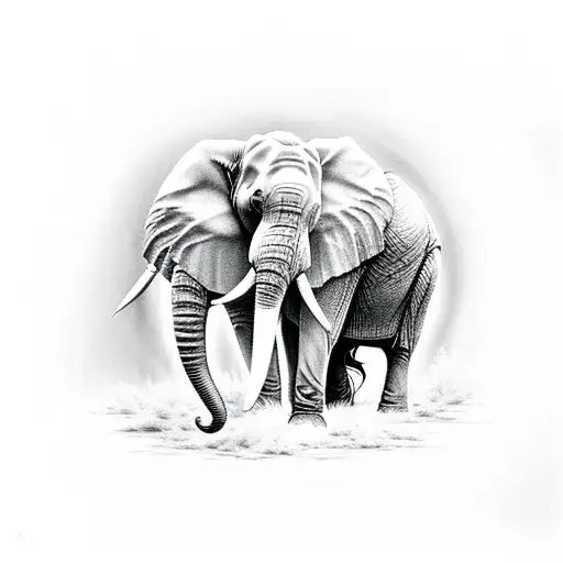 Elephant Tattoos Vector Images over 3500