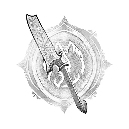 Sketch Sword Tattoo Idea - BlackInk AI