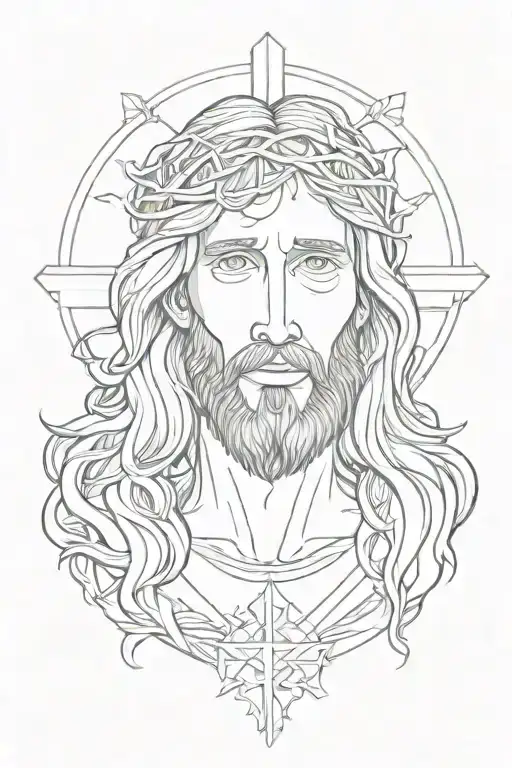 jesus tattoo design idea