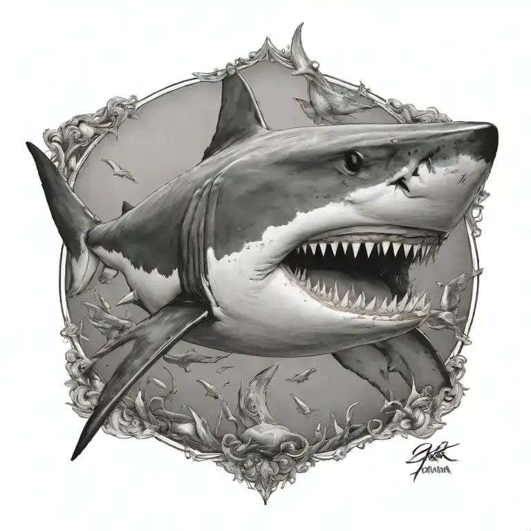 shark tattoo design idea