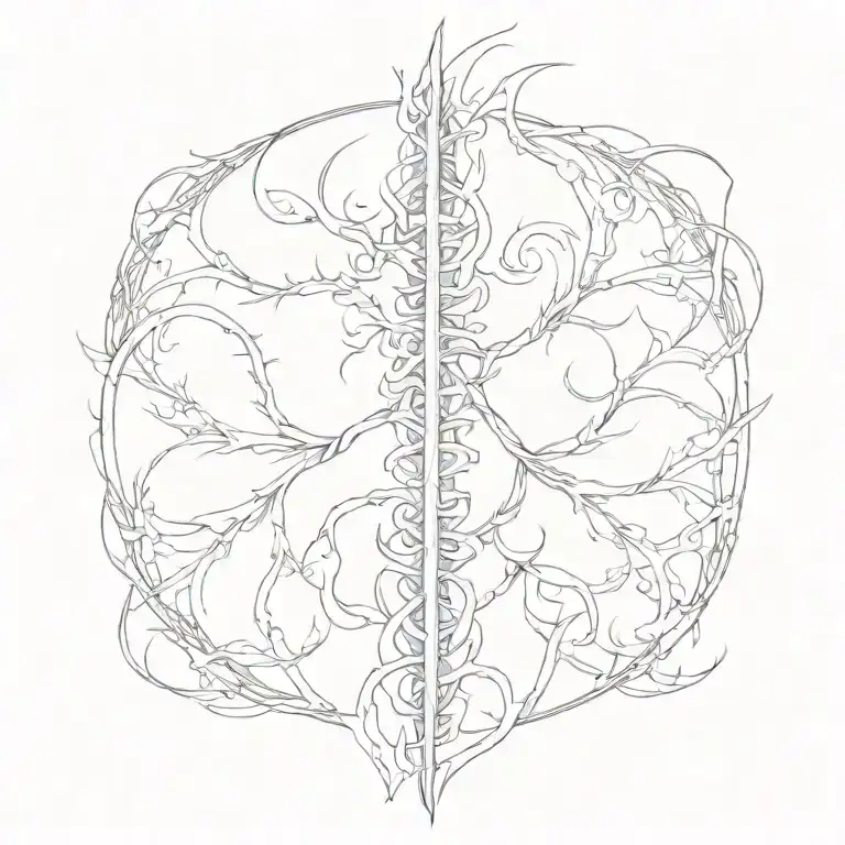 spinal tattoo design idea
