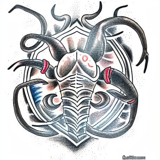 Canvas Print Zodiac signs - Scorpio. Tattoo design. - PIXERS.HK
