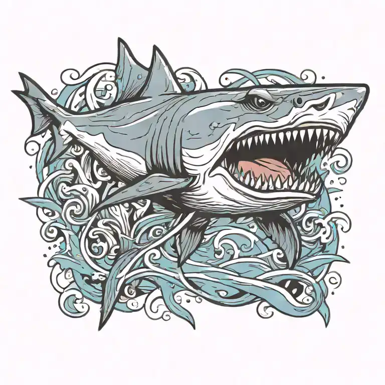shark tattoo design idea