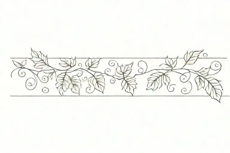 grape vine tattoo design idea