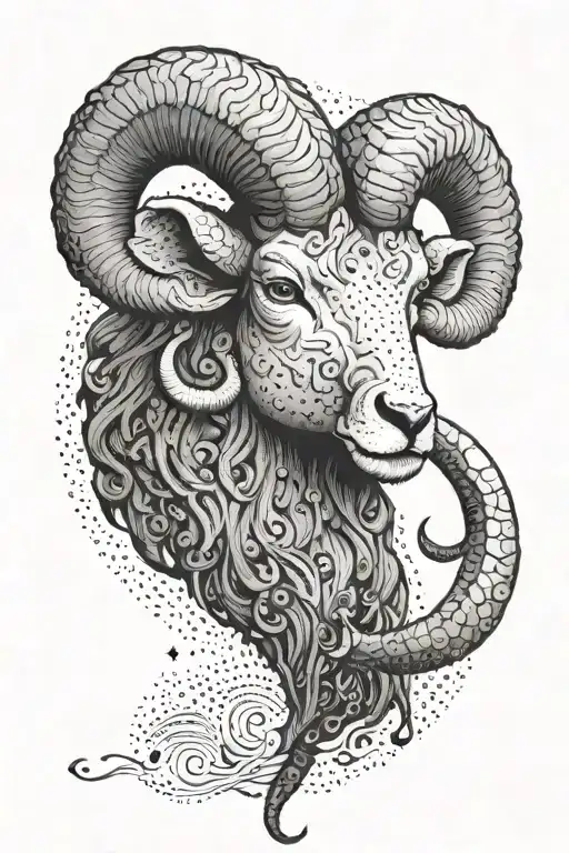 aries tattoo design idea