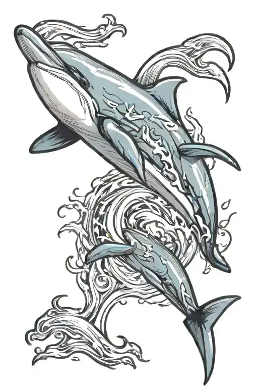 dolphin tattoo design idea