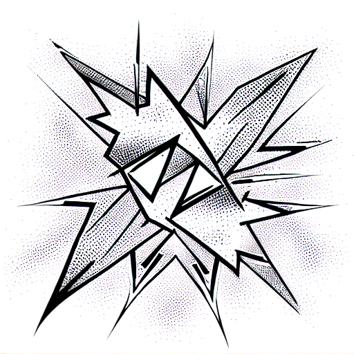 Geometric Lightning Bolt Tattoo Idea  BlackInk