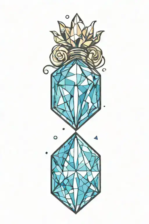 diamond tattoo design idea