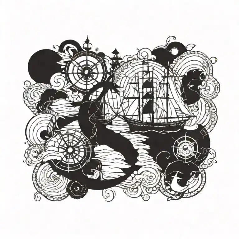 nautical tattoo design idea
