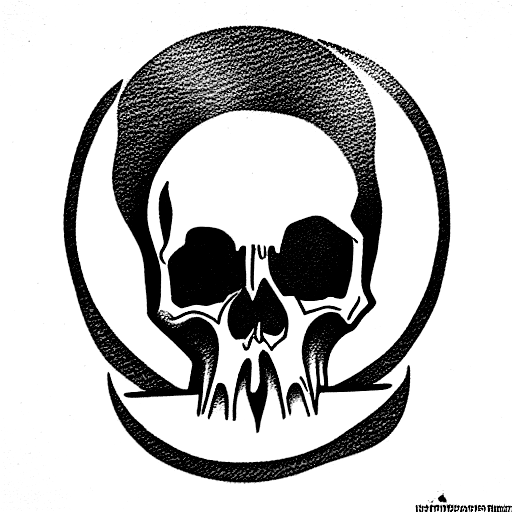 Skull tattoo design idea