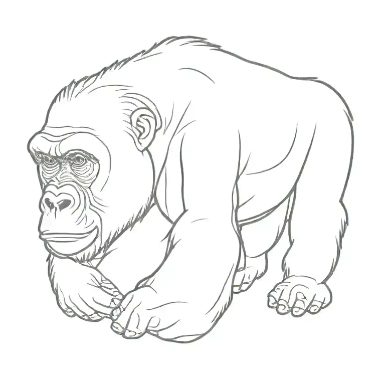gorilla tattoo design idea