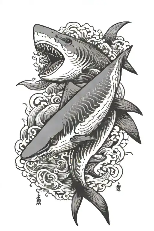 shark tattoo design idea