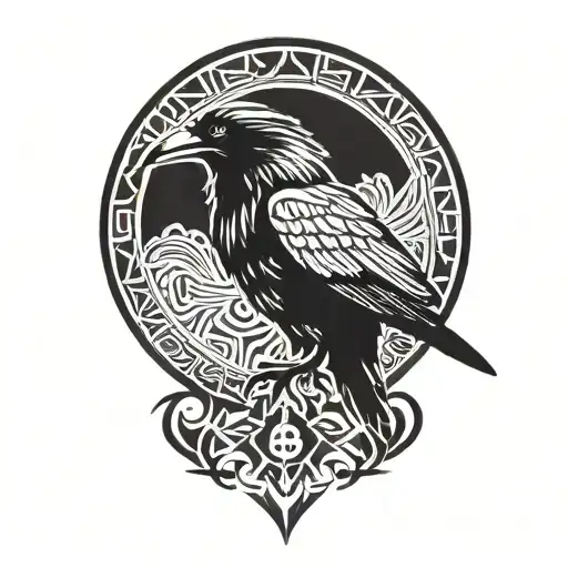 raven tattoo design idea